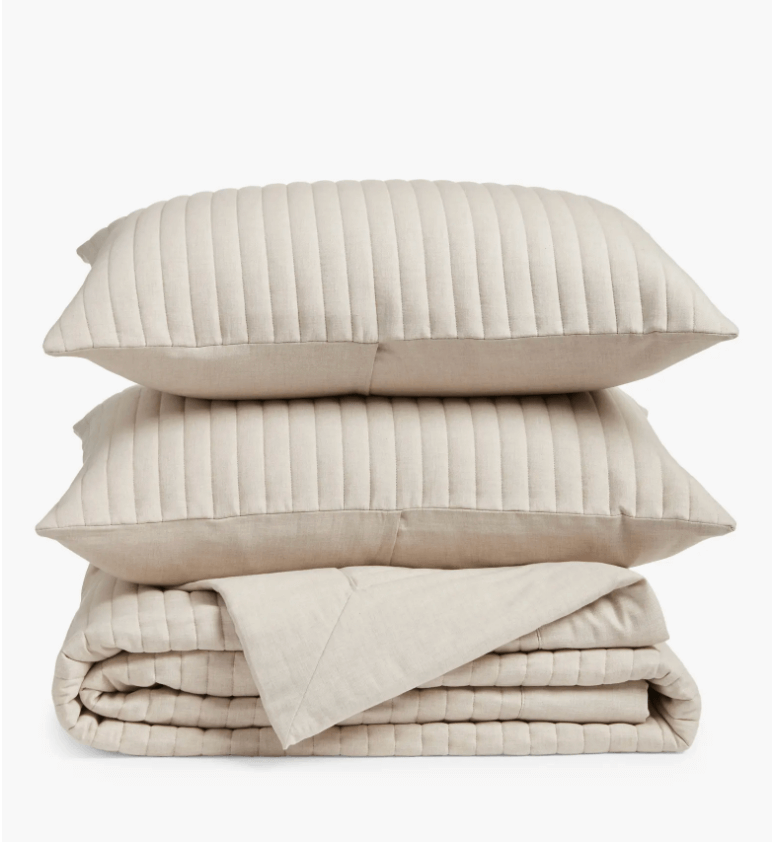 organic cotton quilt and sham set